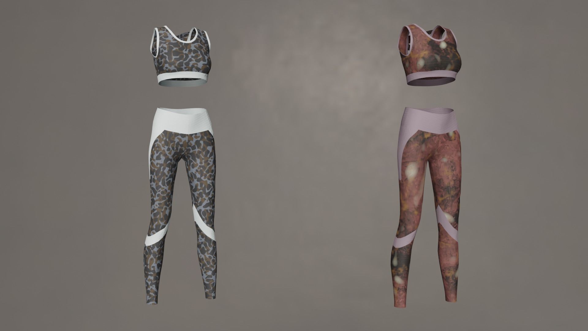 Female Sport Outfit 3D model_12