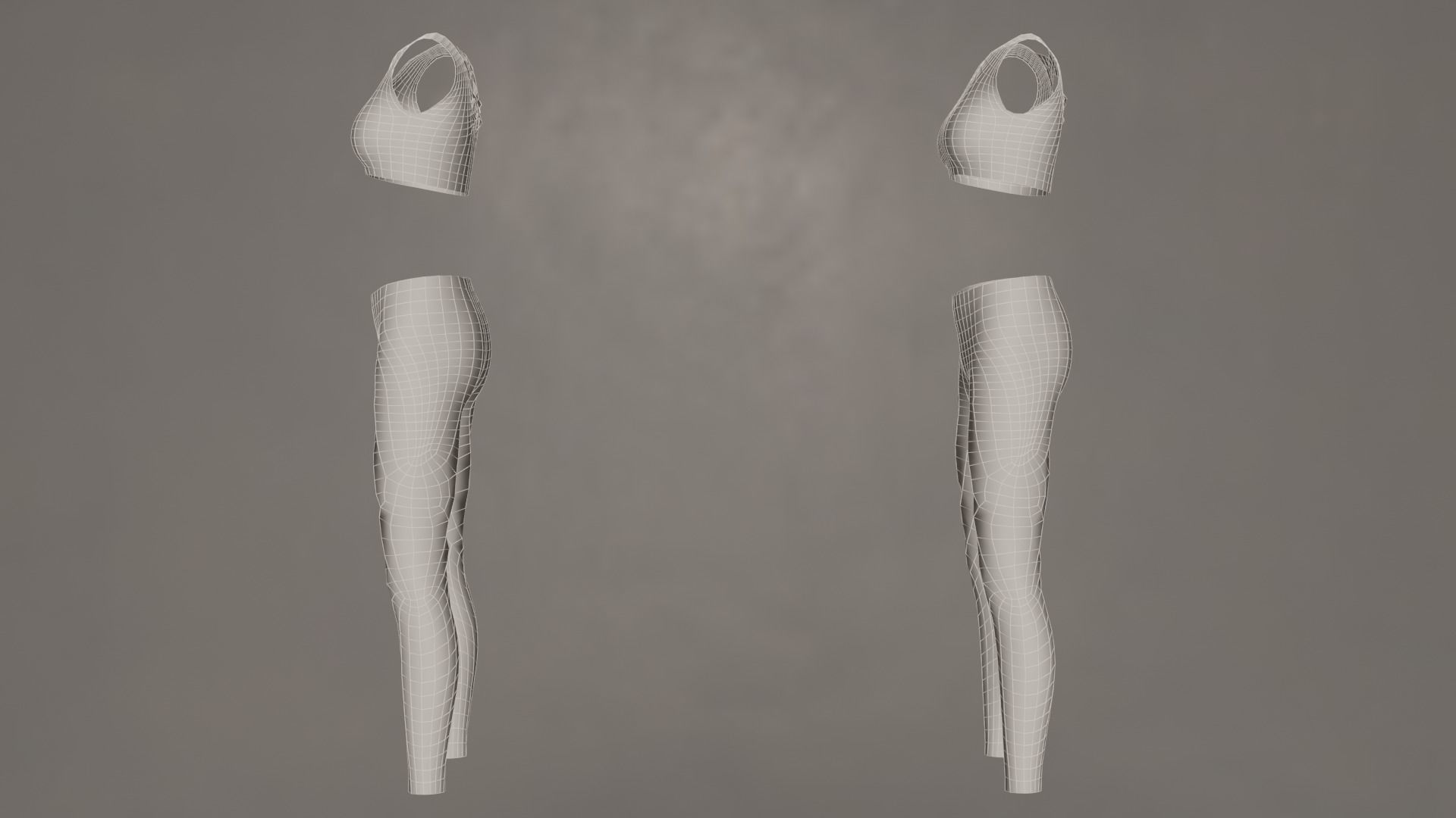 Female Sport Outfit 3D model_19
