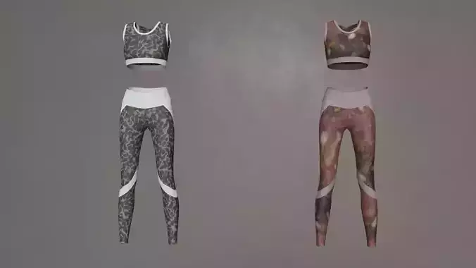 Female Sport Outfit 3D model