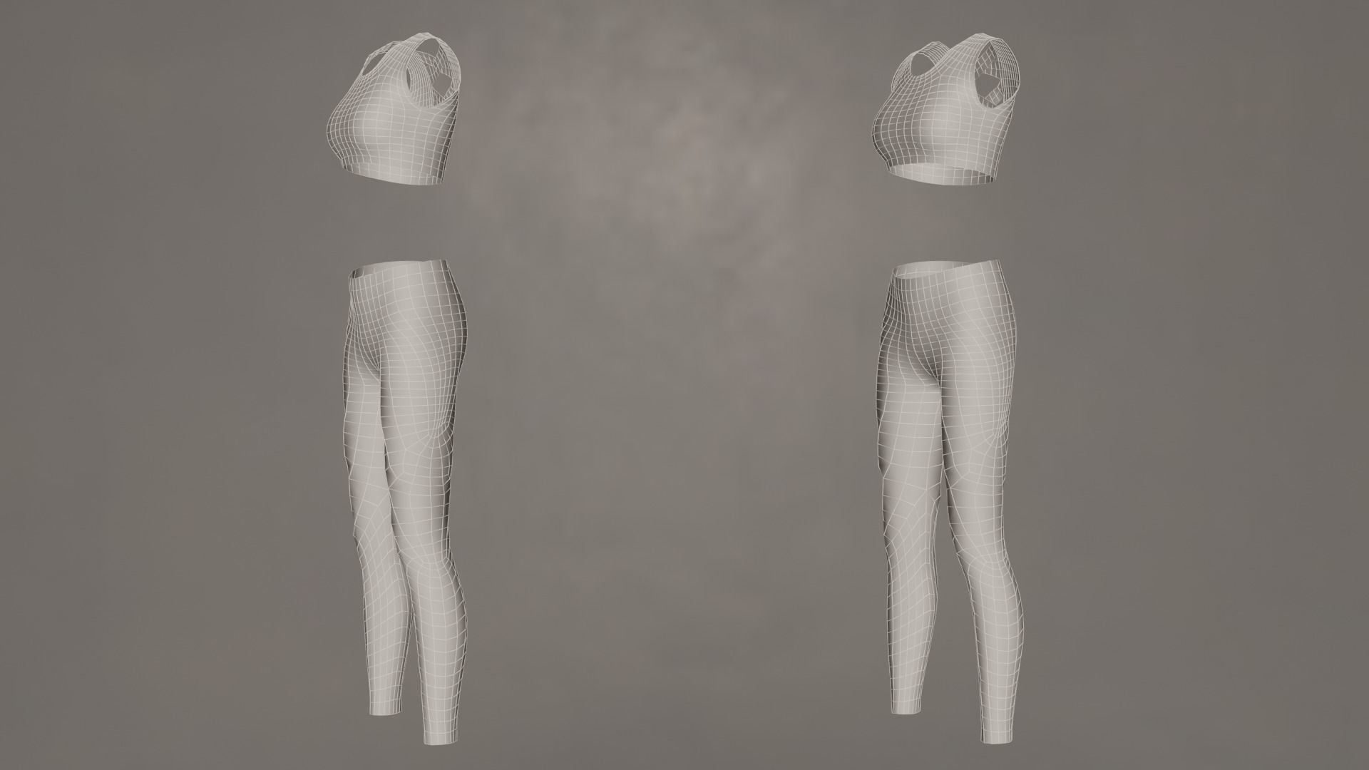 Female Sport Outfit 3D model_18