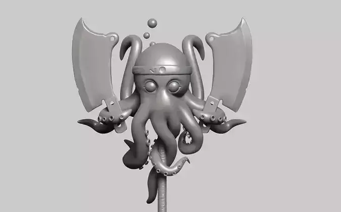 Stylized octopus for 3d Print