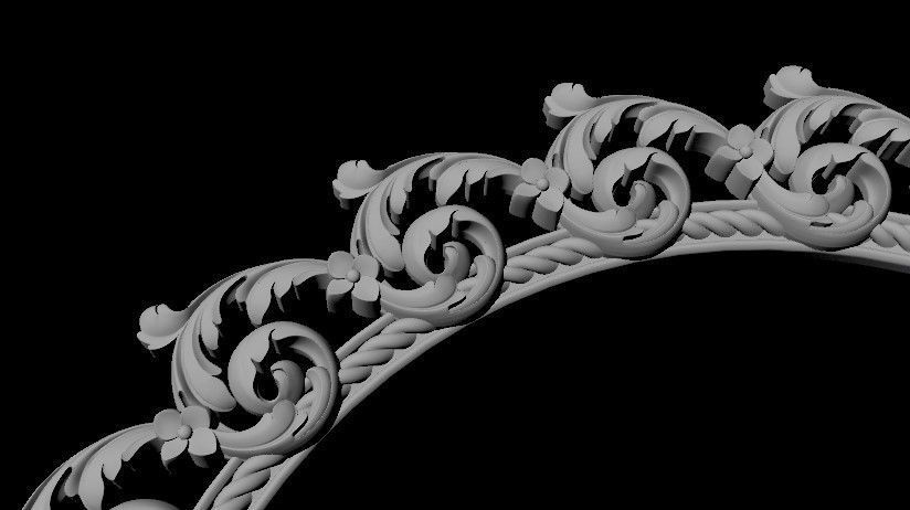 mirror ornate gold ring 3D model_1