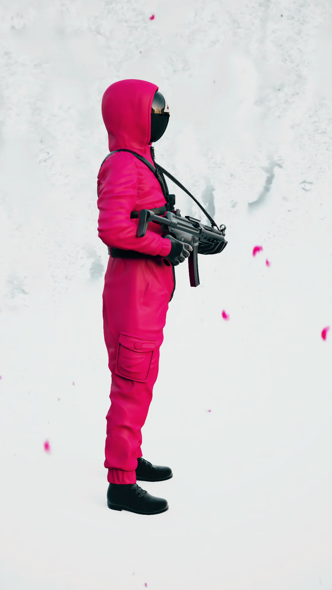 SQUID GAME PINK SOLDIER 3D print model_20