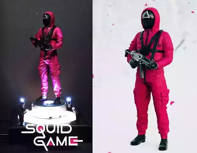 SQUID GAME PINK SOLDIER 3D print model