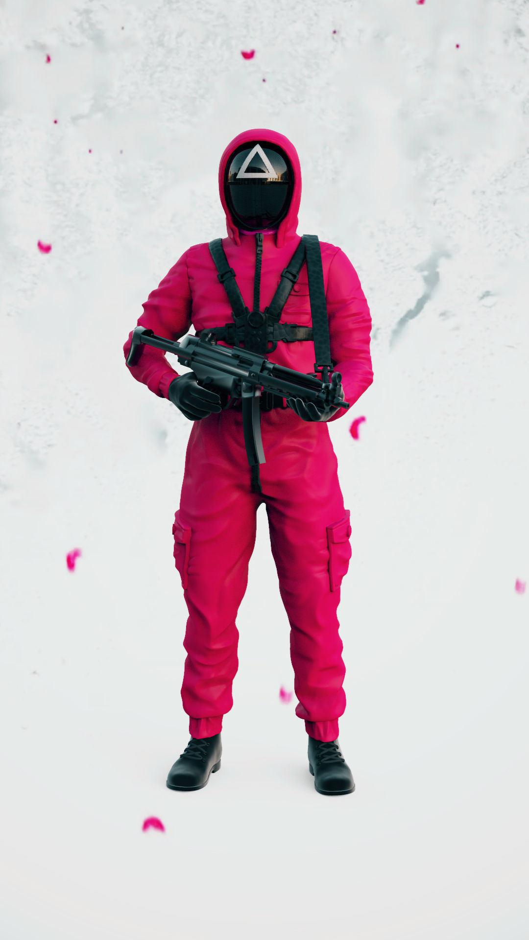 SQUID GAME PINK SOLDIER 3D print model_6