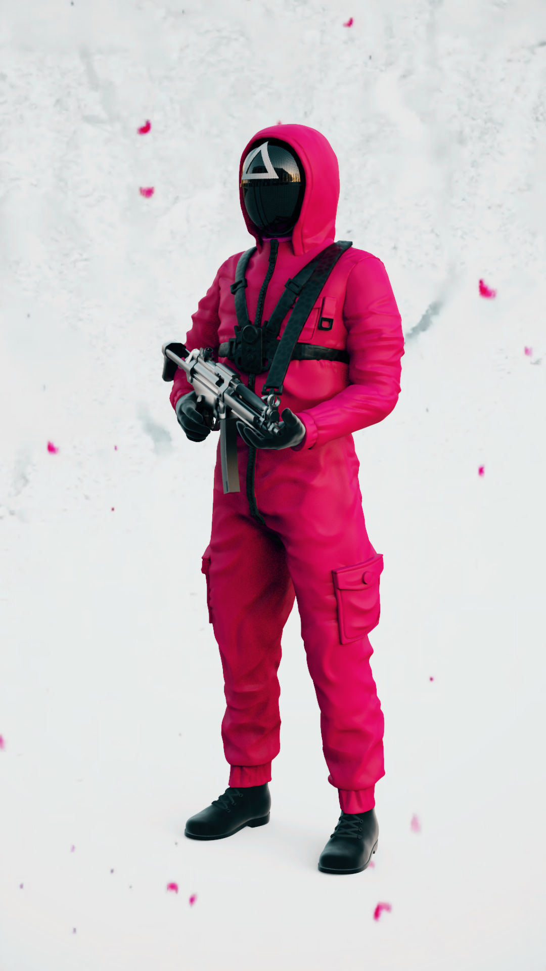 SQUID GAME PINK SOLDIER 3D print model_11