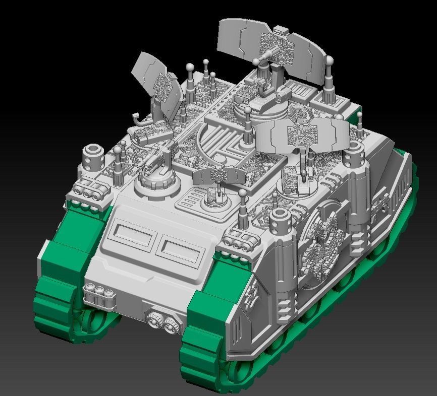 radar interceptor Tank 3D print model_1