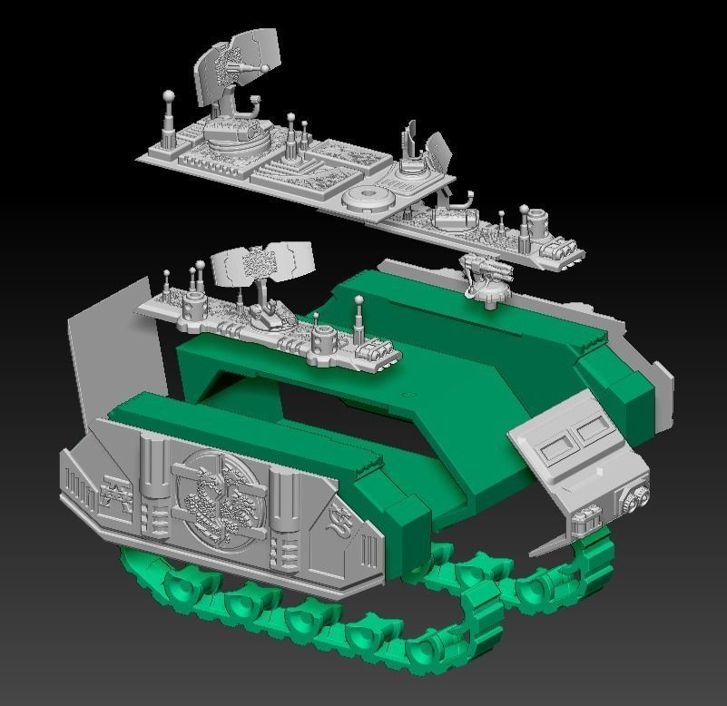 radar interceptor Tank 3D print model_3