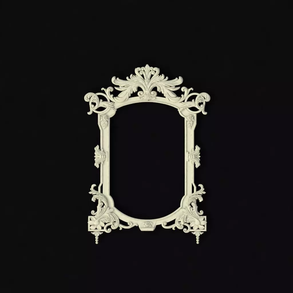mirror ornate frame 3D model_0
