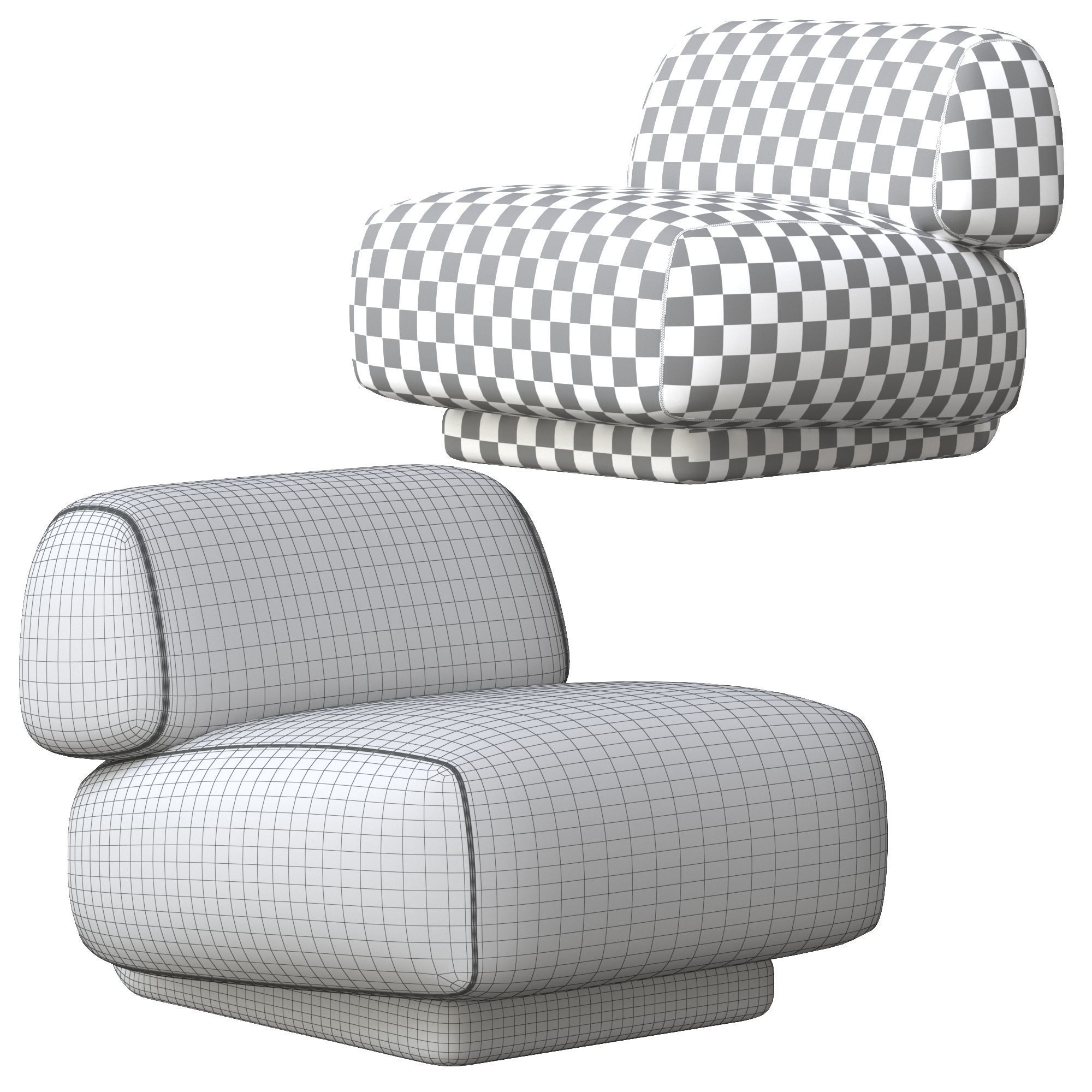 Gogan armchair by Moroso 3D model_3