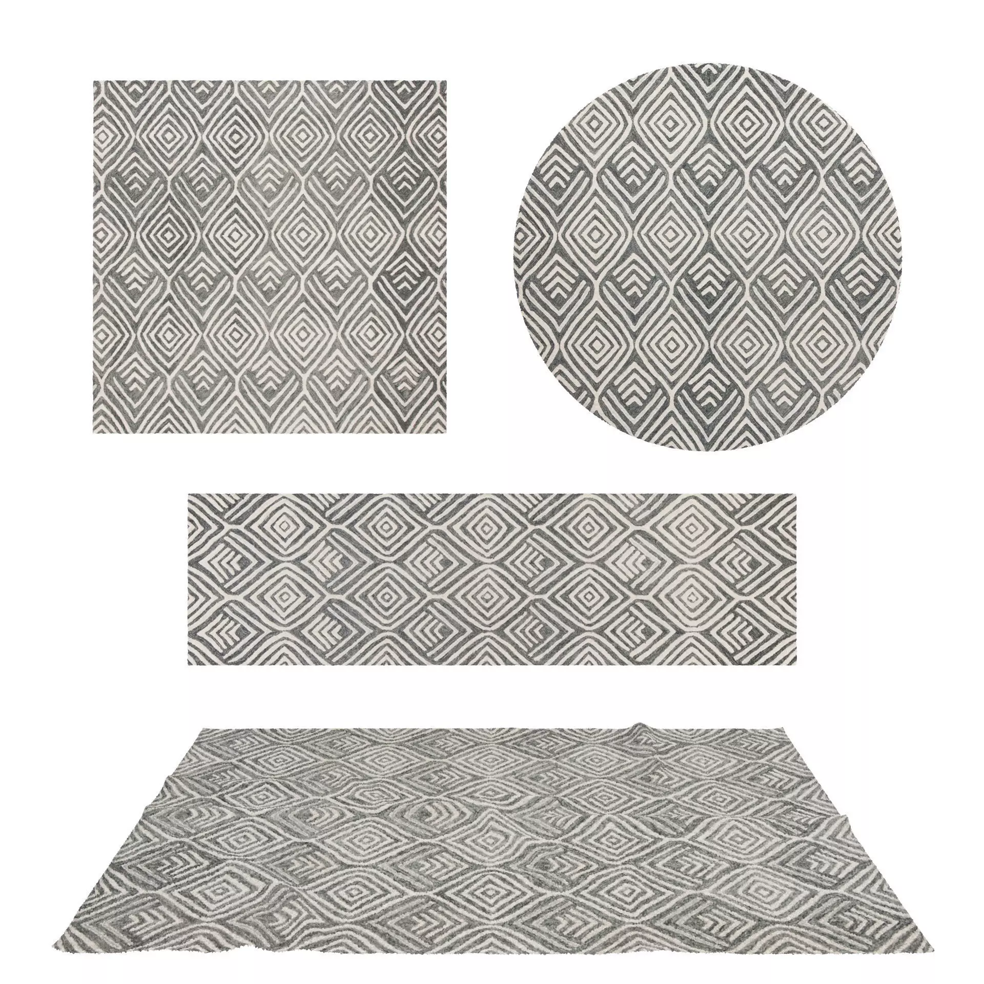 Rugs No 384 Low-poly 3D model_0