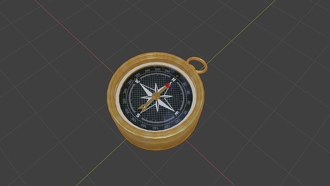 Compass Low-poly 3D model