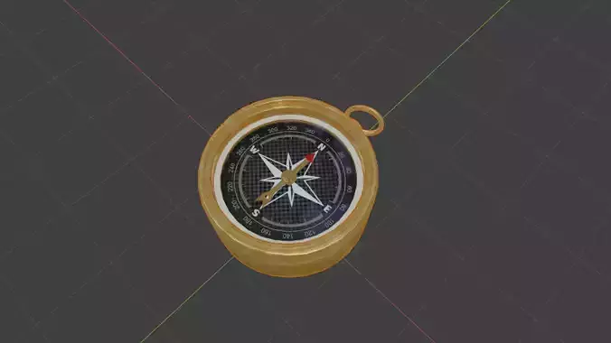 Compass Low-poly 3D model