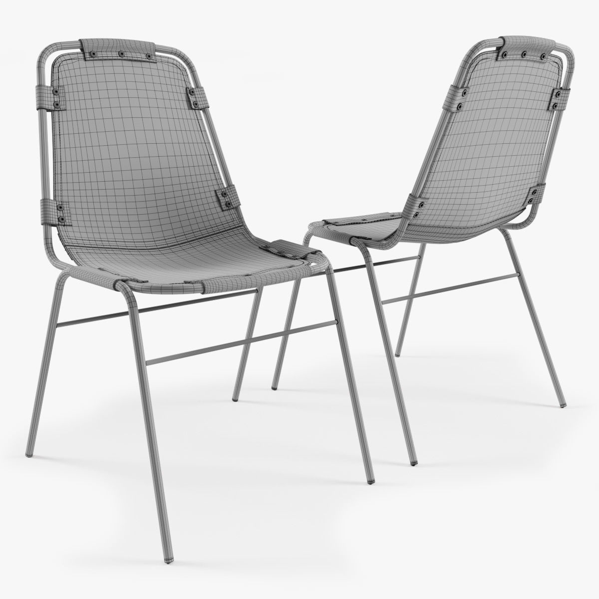 Les Arcs Chair 3D model_1