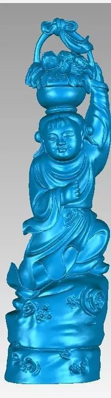 Eight immortals blue Caihe Free 3D print model_0