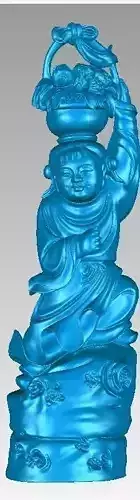 Eight immortals blue Caihe Free 3D print model