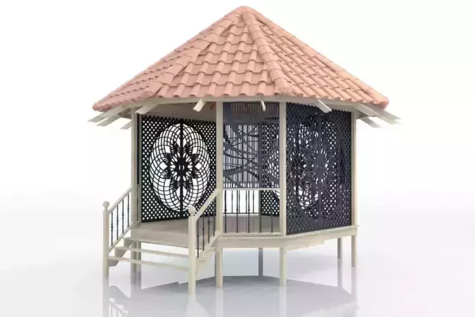 Pergola 3 gazebo 3D model