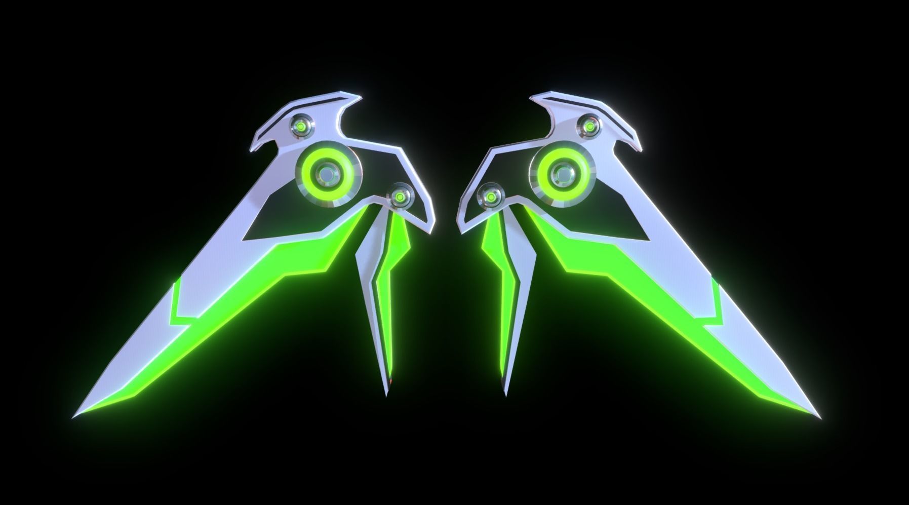 Mechanic Wing Low-poly 3D model_14