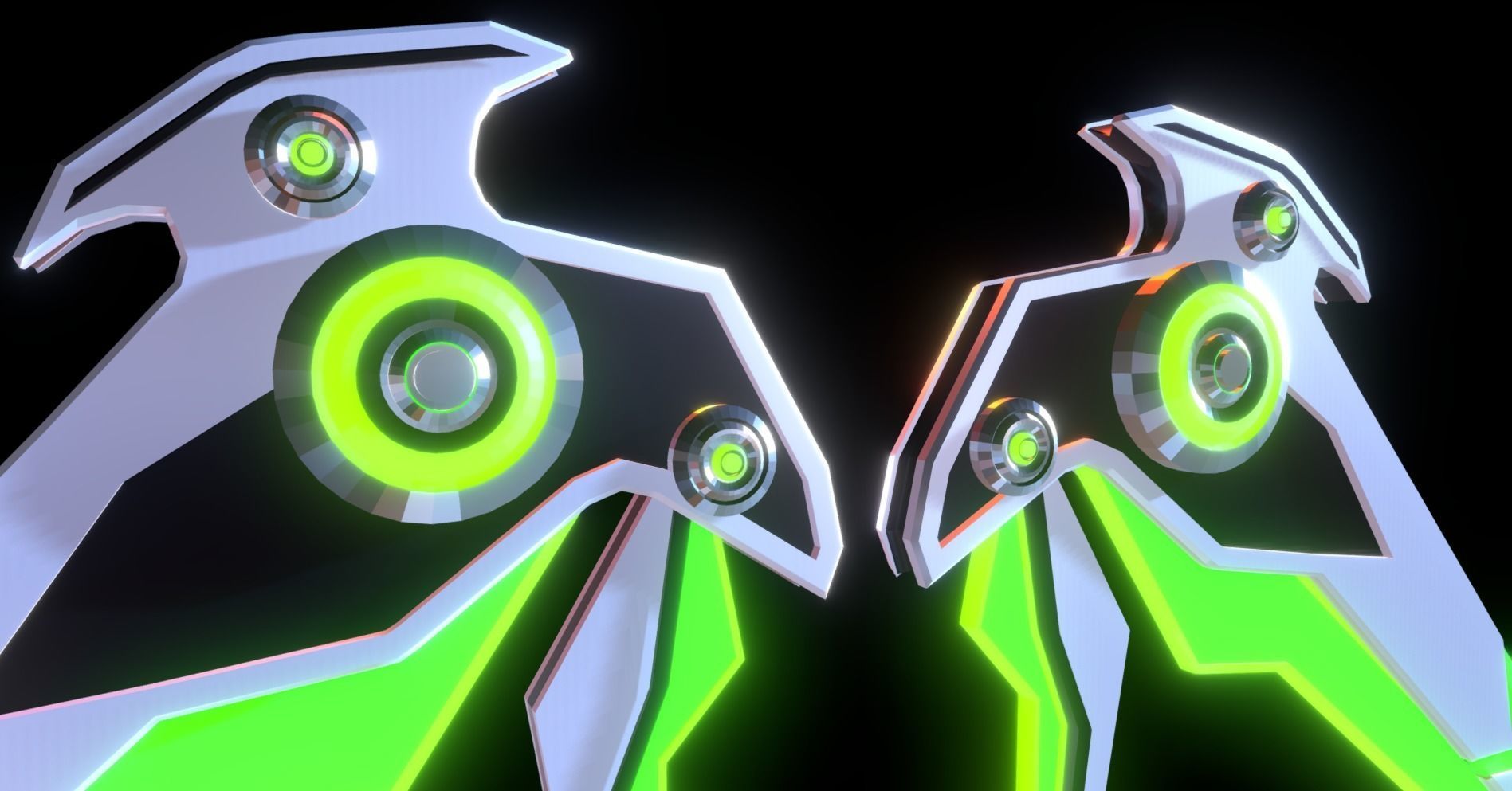 Mechanic Wing Low-poly 3D model_4