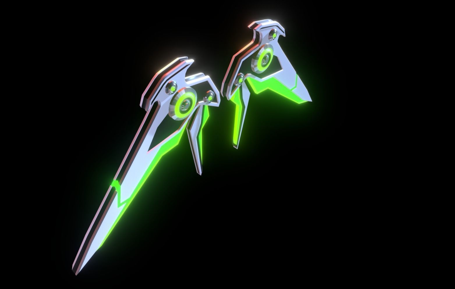 Mechanic Wing Low-poly 3D model_5