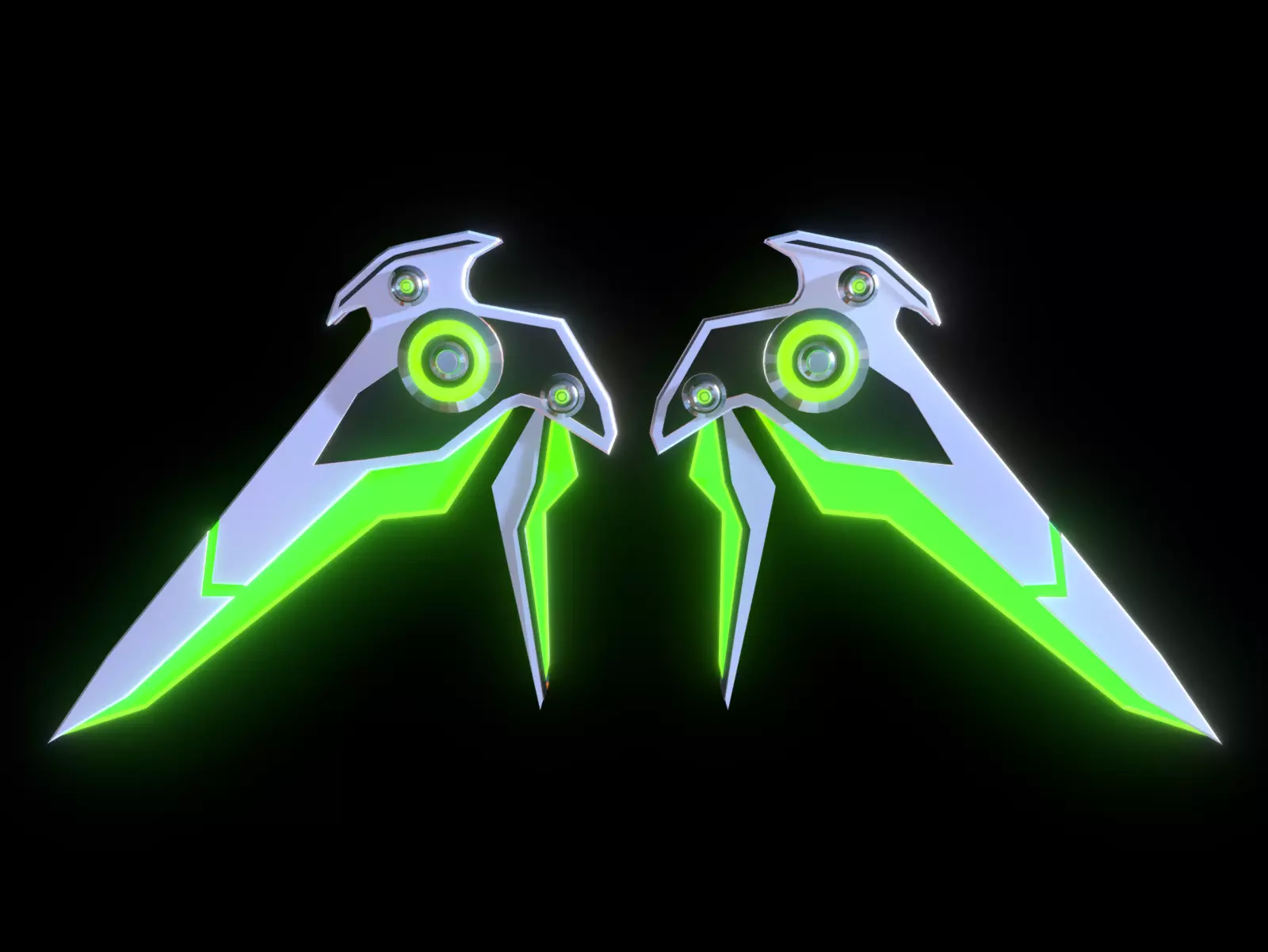 Mechanic Wing Low-poly 3D model_0