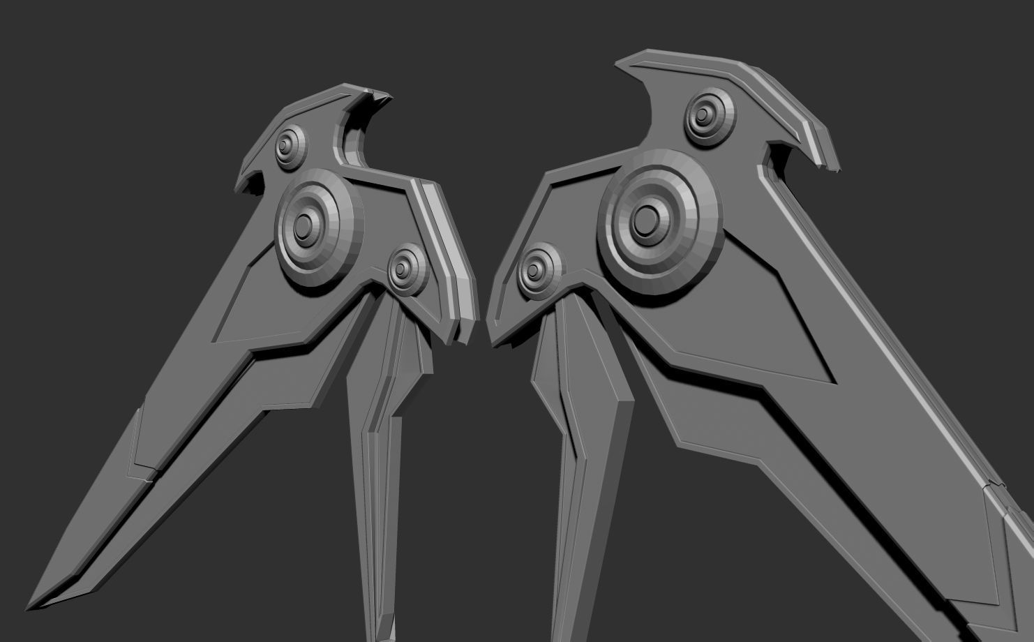 Mechanic Wing Low-poly 3D model_13