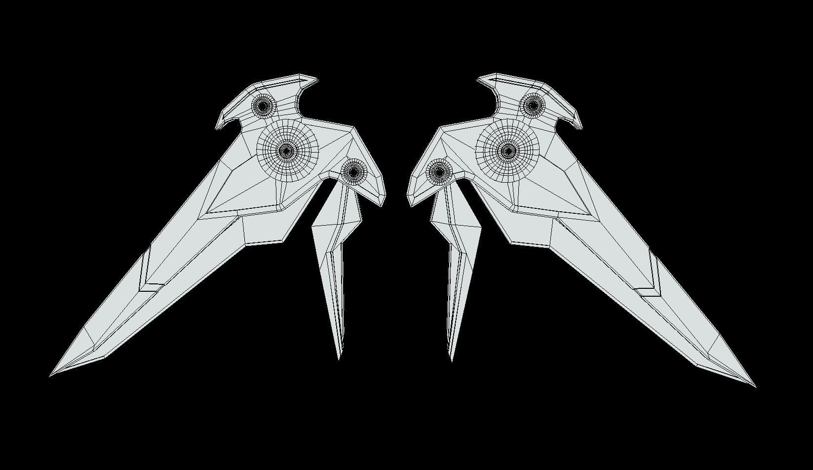 Mechanic Wing Low-poly 3D model_10