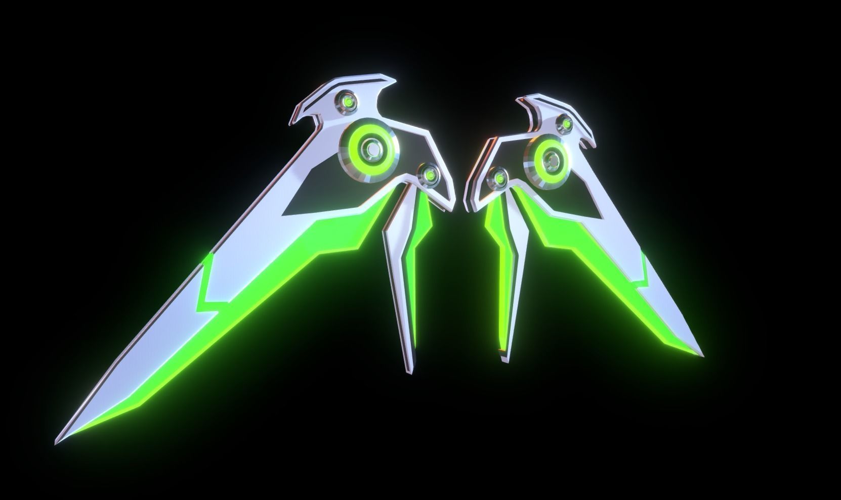 Mechanic Wing Low-poly 3D model_1