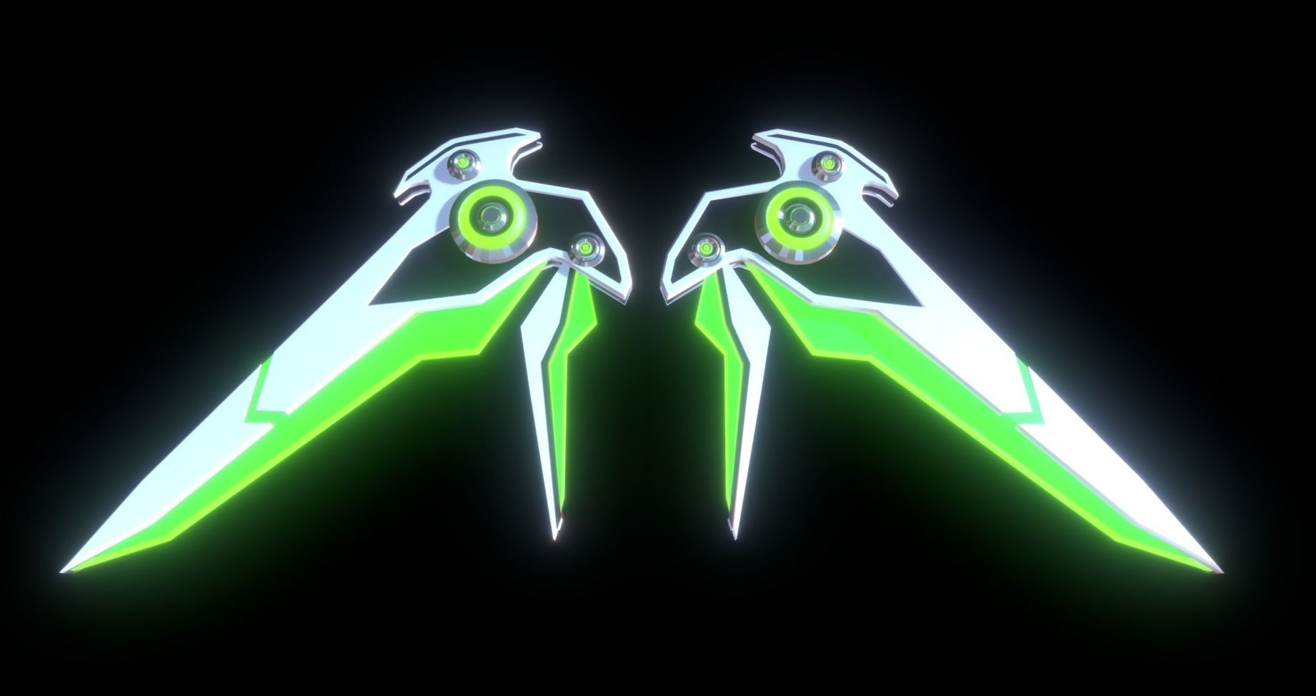 Mechanic Wing Low-poly 3D model_7