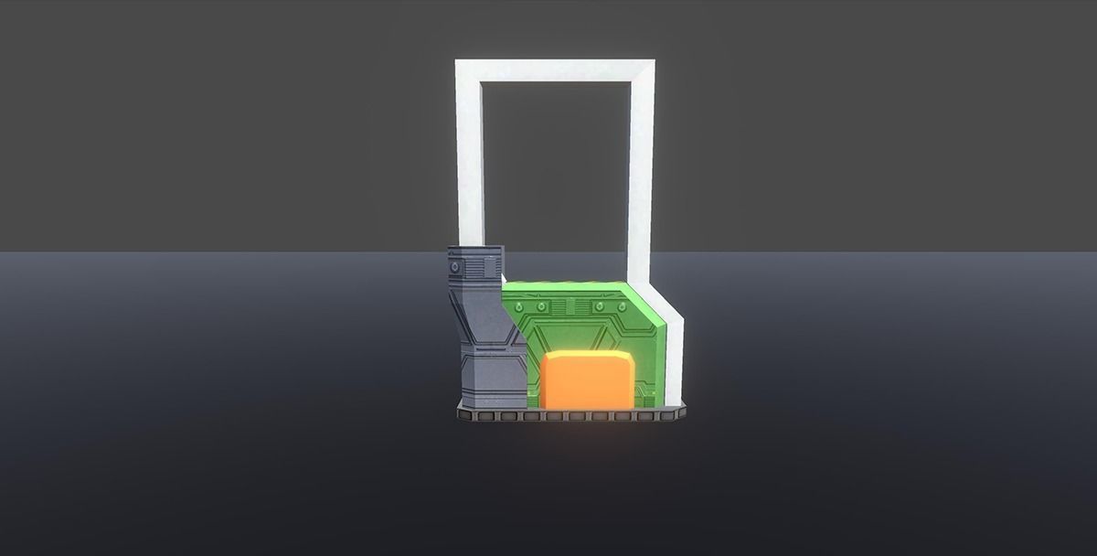 Futuristic Space Props Low-poly 3D model_12