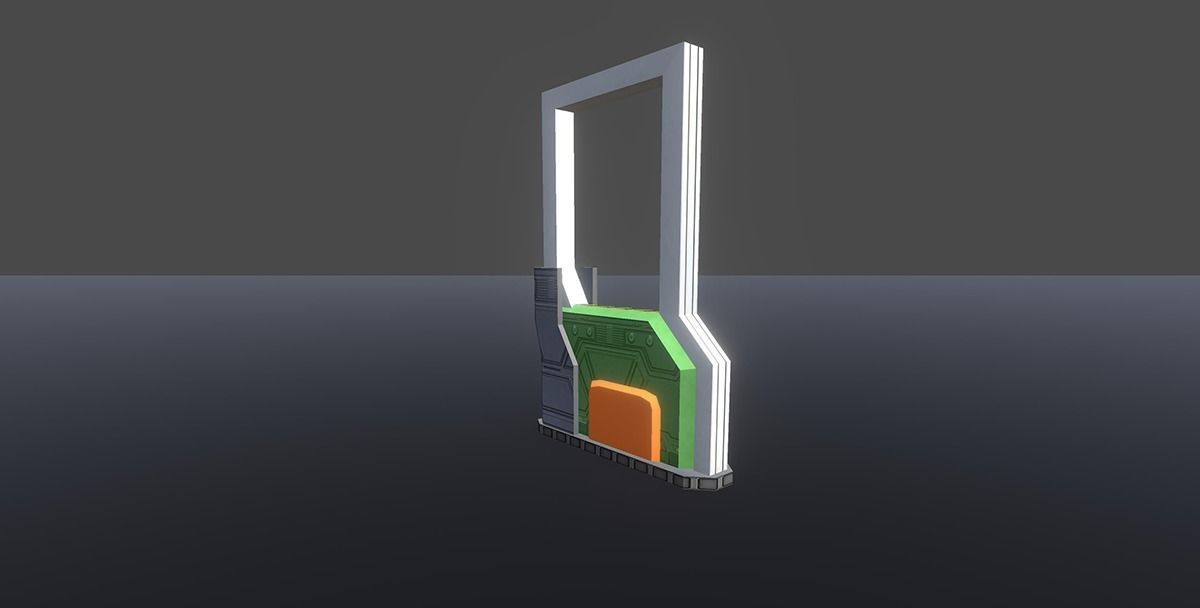 Futuristic Space Props Low-poly 3D model_10