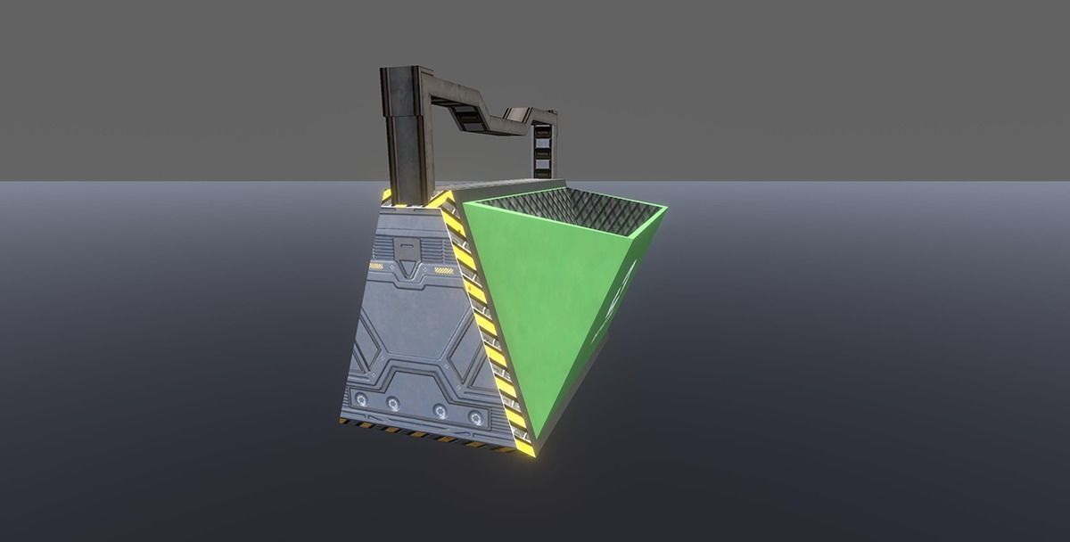 Futuristic Space Props Low-poly 3D model_17