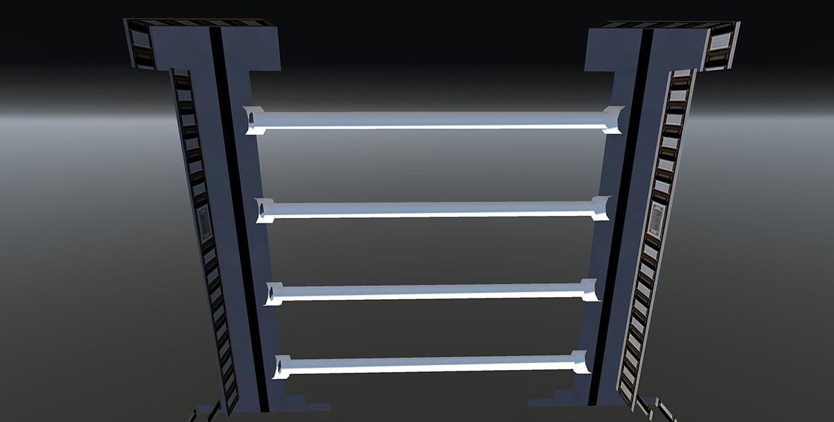 Futuristic Space Props Low-poly 3D model_11