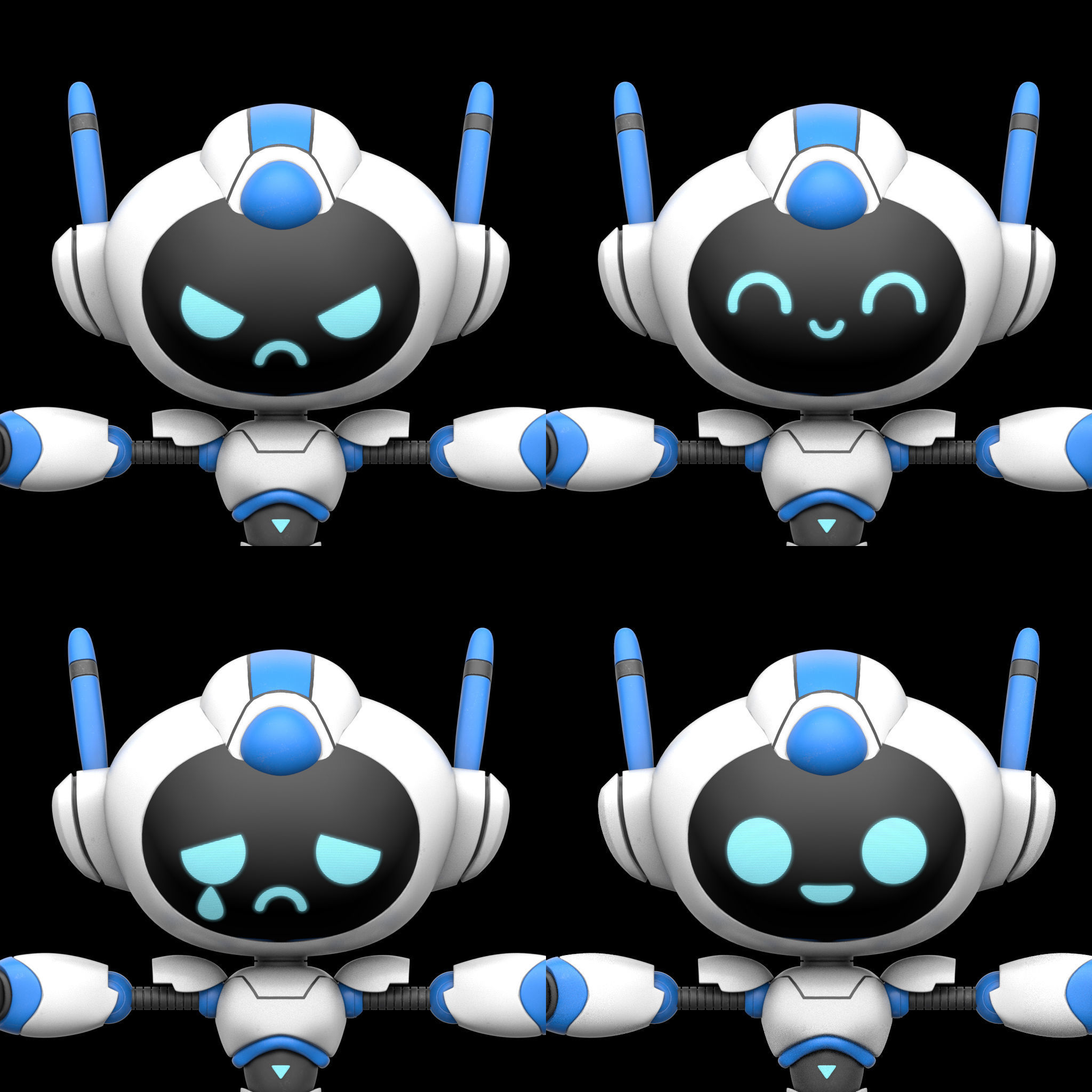Cartoon Robot 3D model_7