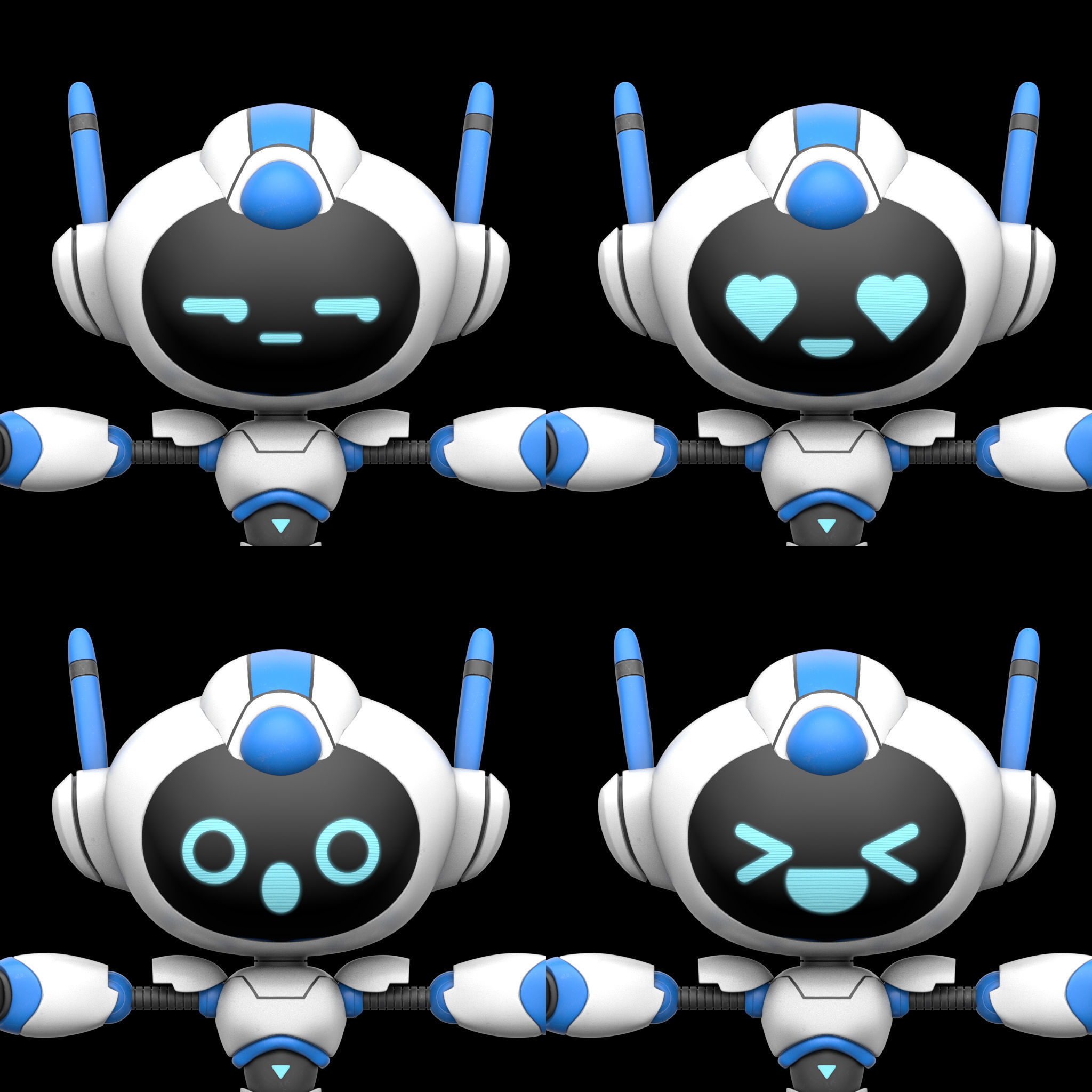 Cartoon Robot 3D model_8