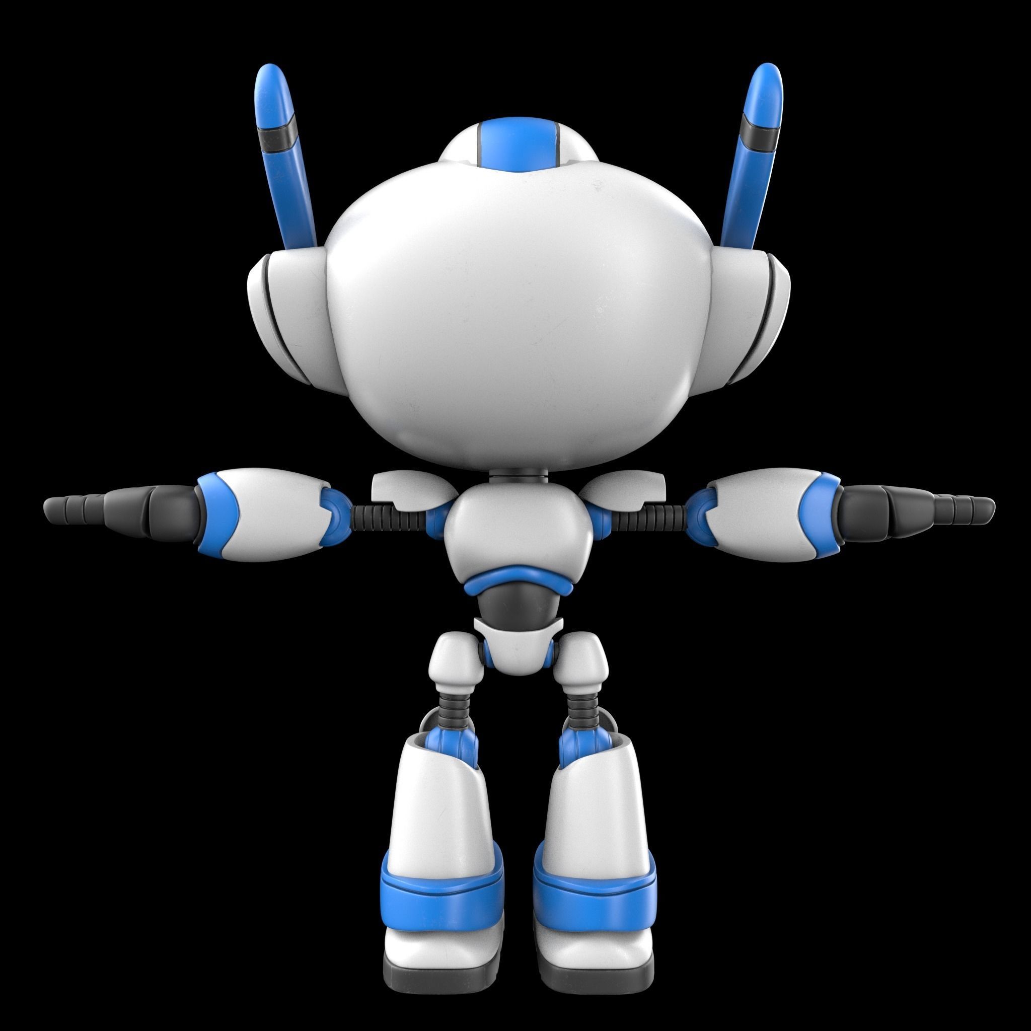 Cartoon Robot 3D model_4
