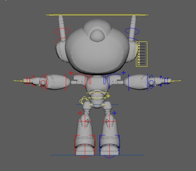 Cartoon Robot 3D model_5