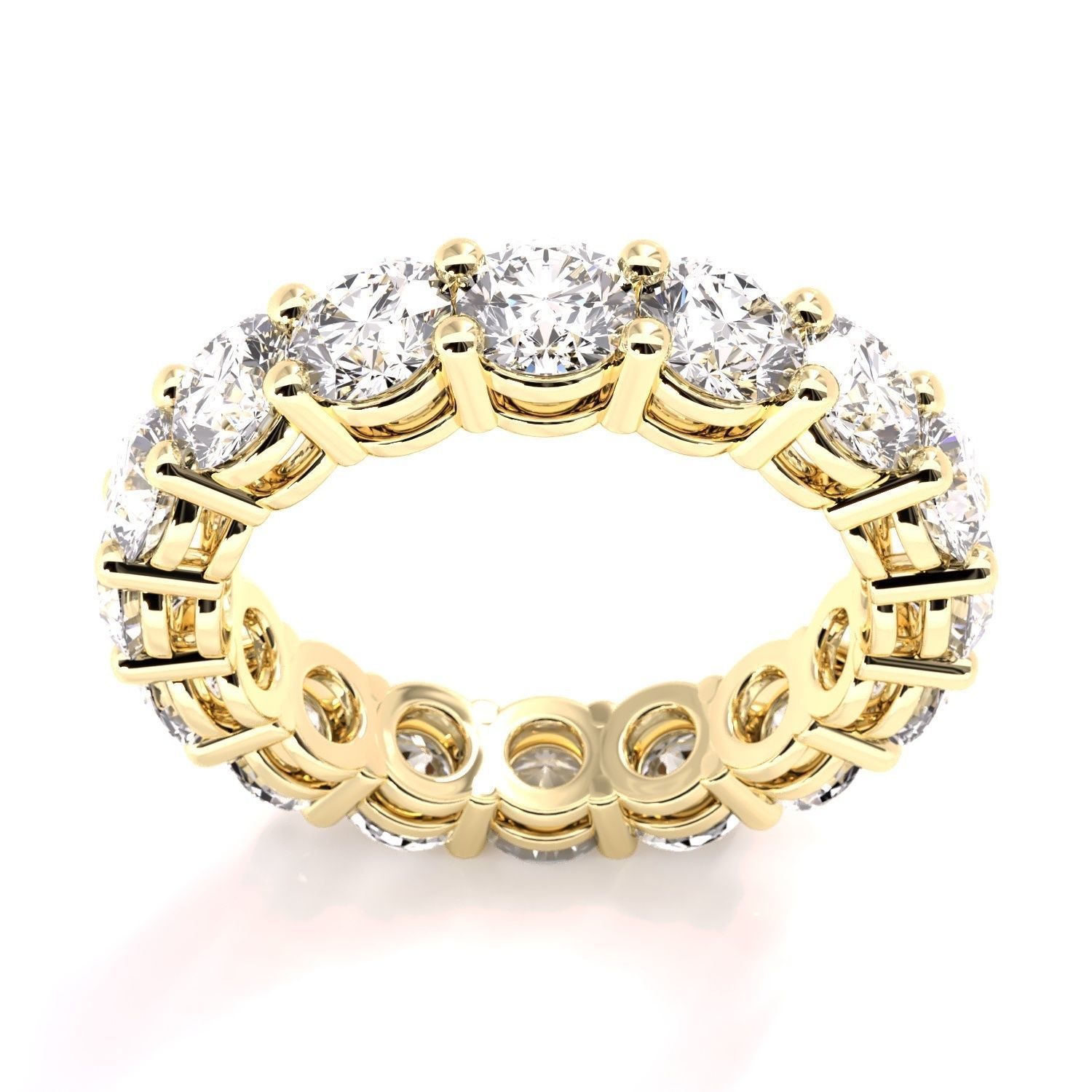 Round Diamond Eternity Wedding Band 2 3D print model 3D print model_17