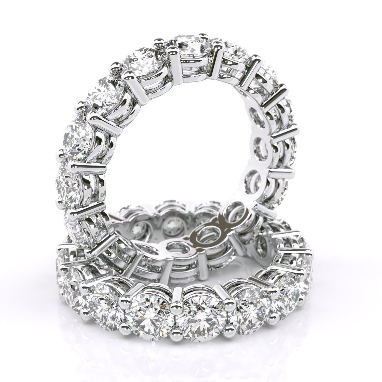 Round Diamond Eternity Wedding Band 2 3D print model 3D print model_3