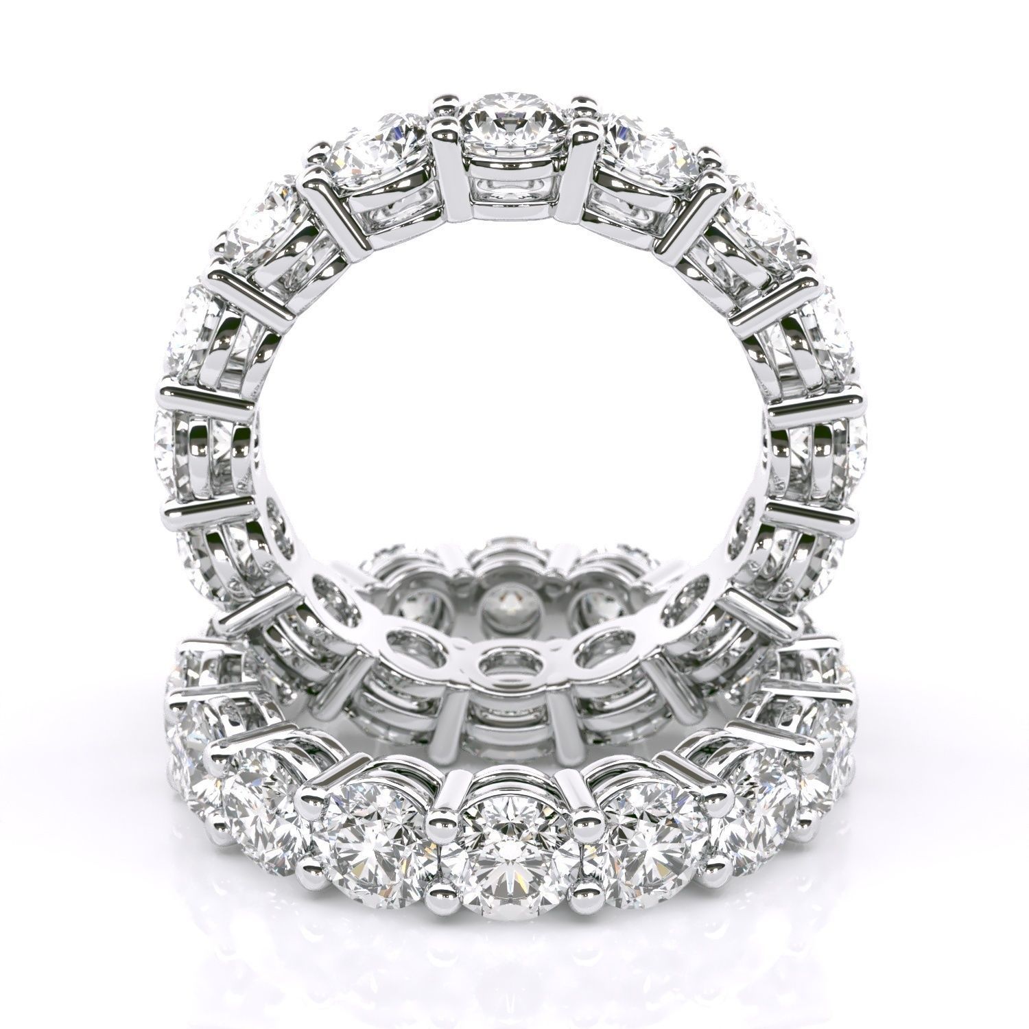 Round Diamond Eternity Wedding Band 2 3D print model 3D print model_2