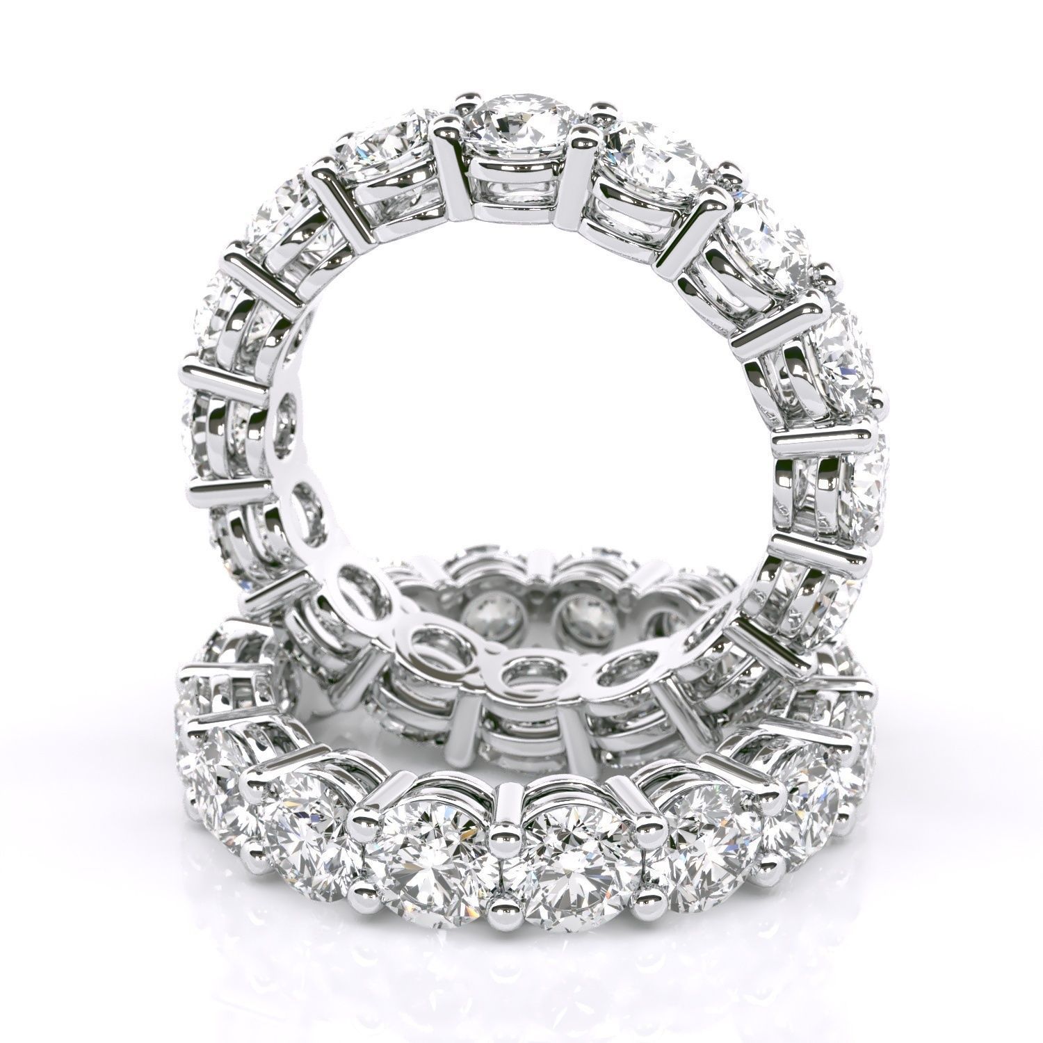 Round Diamond Eternity Wedding Band 2 3D print model 3D print model_1