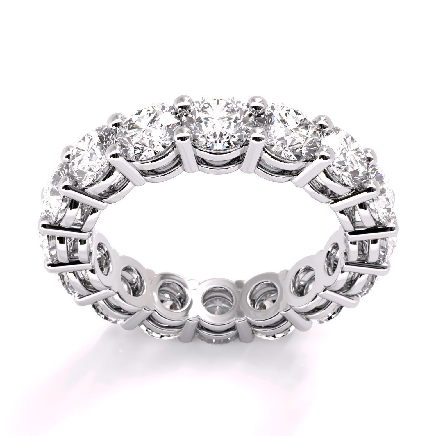 Round Diamond Eternity Wedding Band 2 3D print model 3D print model_16