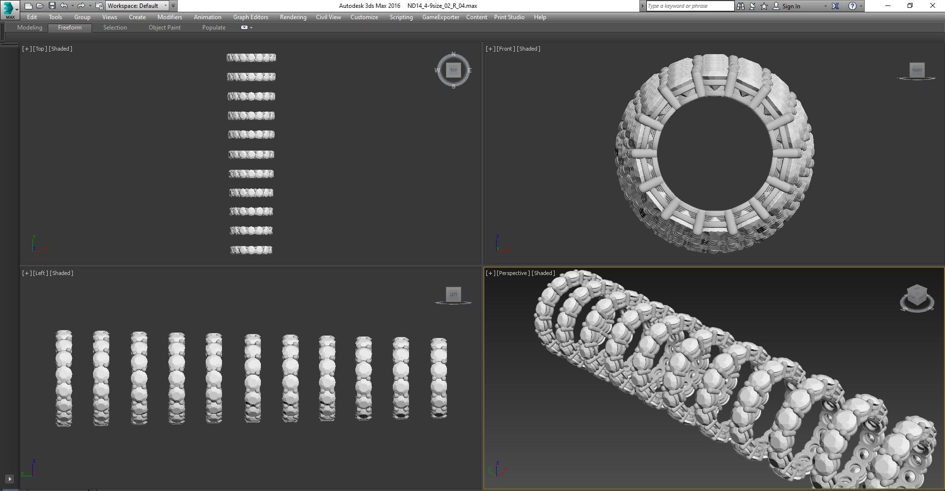 Round Diamond Eternity Wedding Band 2 3D print model 3D print model_15