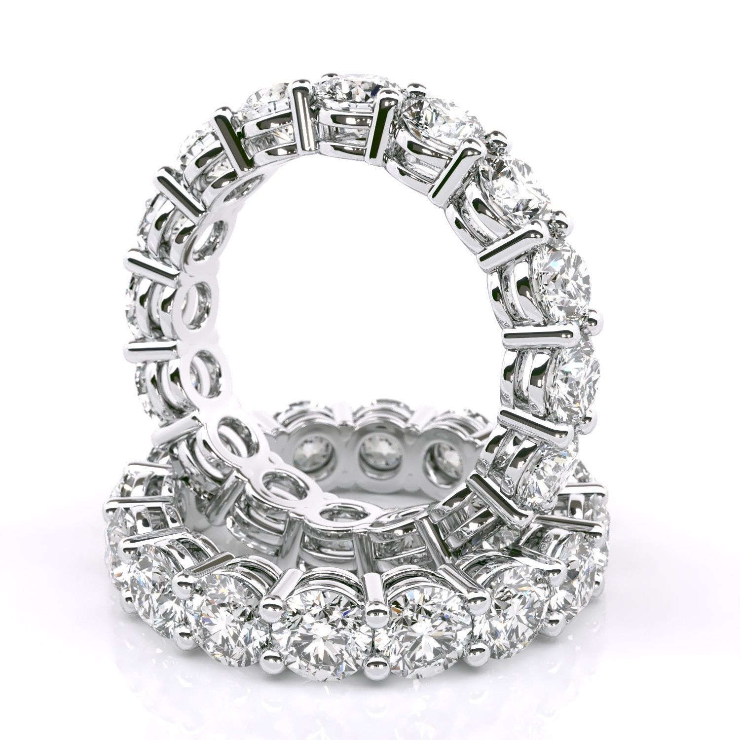 Round Diamond Eternity Wedding Band 2 3D print model 3D print model_4