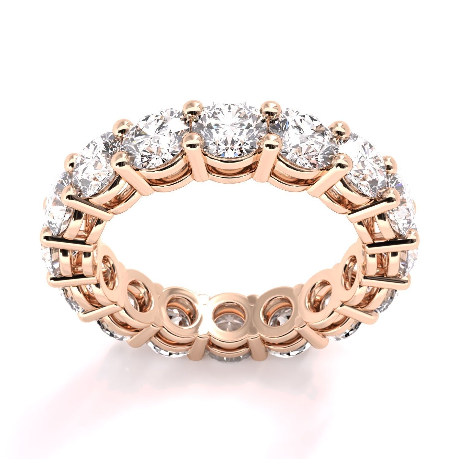 Round Diamond Eternity Wedding Band 2 3D print model 3D print model_18