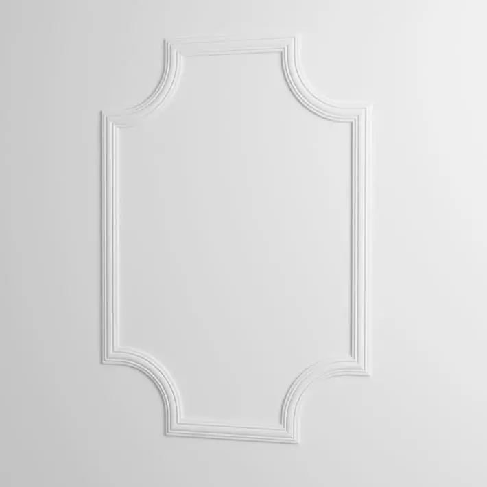 White Wall Decoration 3D model_0