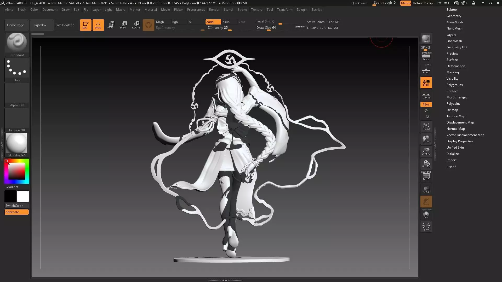 Raiden Shogun 3D model 3D print model_0