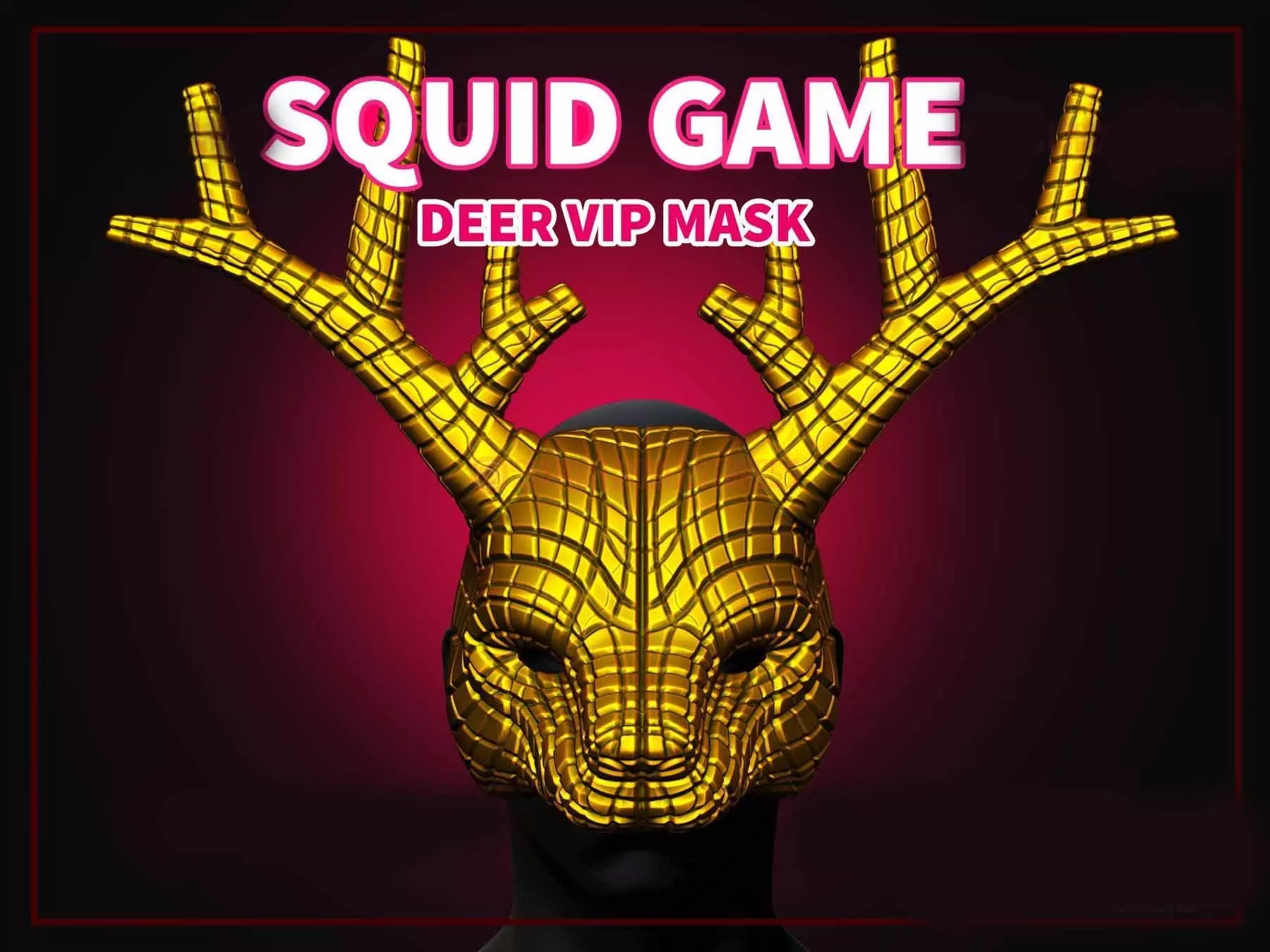 Squid Game Mask - Squid Game Deer Vip Mask for Cosplay 3D print model_0