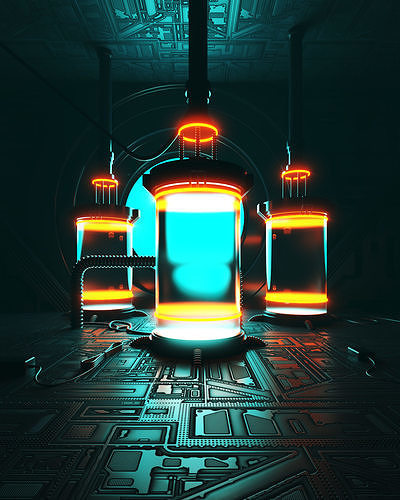 Sci-fi Mystic Lab 3D model