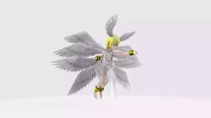 Lucemon angel with wings